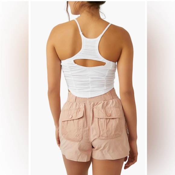 FP Movement Free People Women's Shirr Enough Tank Top - White Size Large - Picture 6 of 8